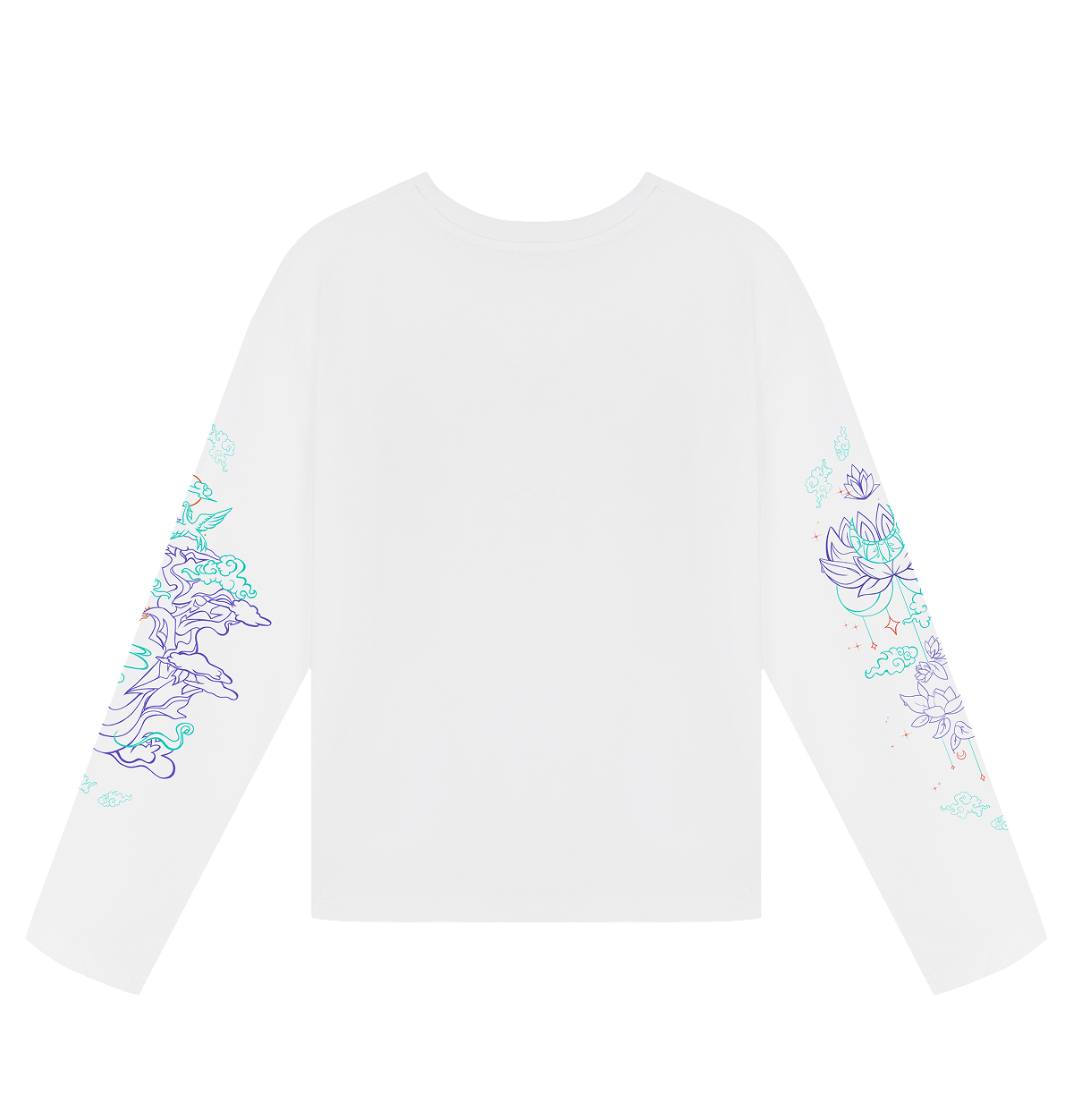 Лонгслив Журавль и лотос